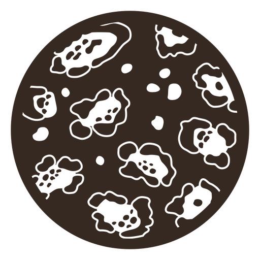 Textura de padrão animal em moldura em forma de círculo Desenho PNG