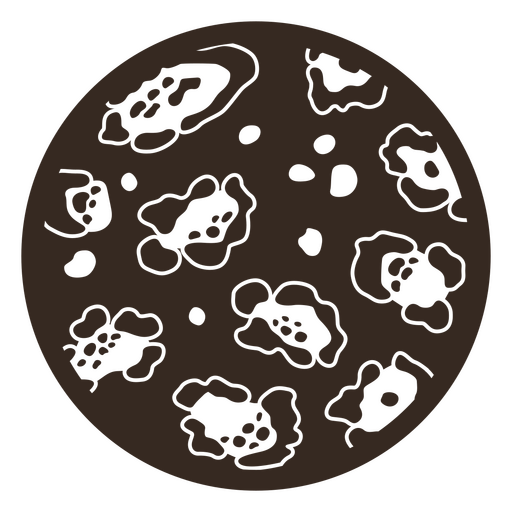 Tiermusterbeschaffenheit im kreisförmigen Rahmen PNG-Design