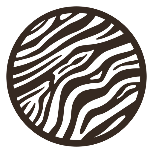 Padrão de impressão animal vibrante em moldura em forma de círculo Desenho PNG