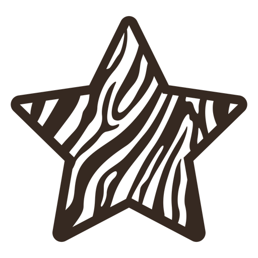 Design de pele que chama a atenção com listras em moldura em forma de estrela Desenho PNG