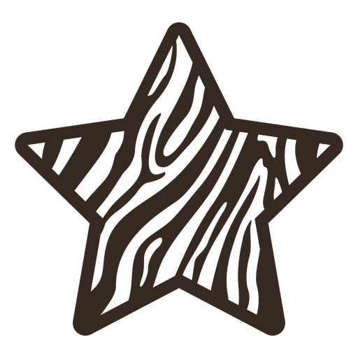 Llamativo diseño de pelo con raya en marco en forma de estrella Diseño PNG