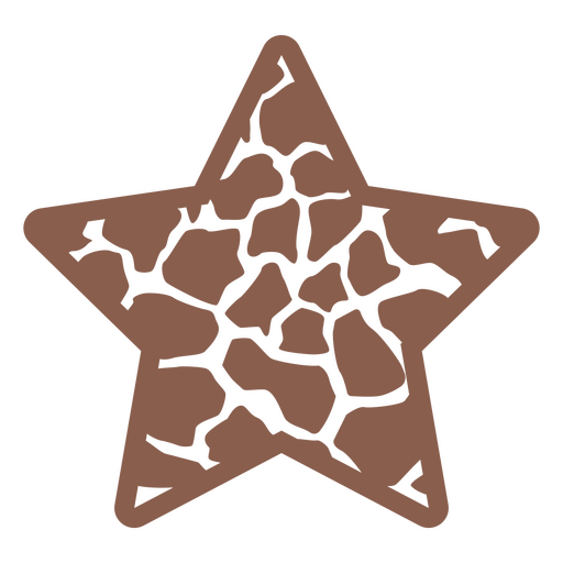 Design animal atraente com manchas em moldura em forma de estrela Desenho PNG