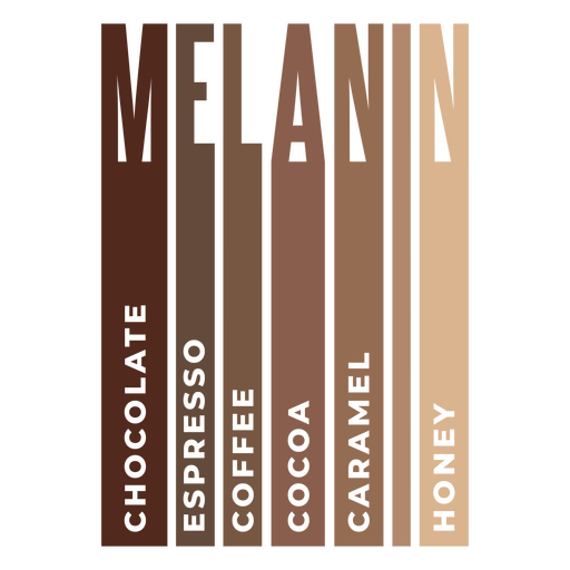 Gráfico pantone de melanina Desenho PNG