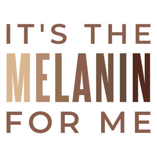 É a melanina para mim Desenho PNG