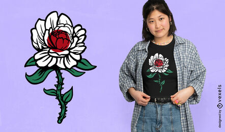 Japan-Flagge stieg T-Shirt-Design