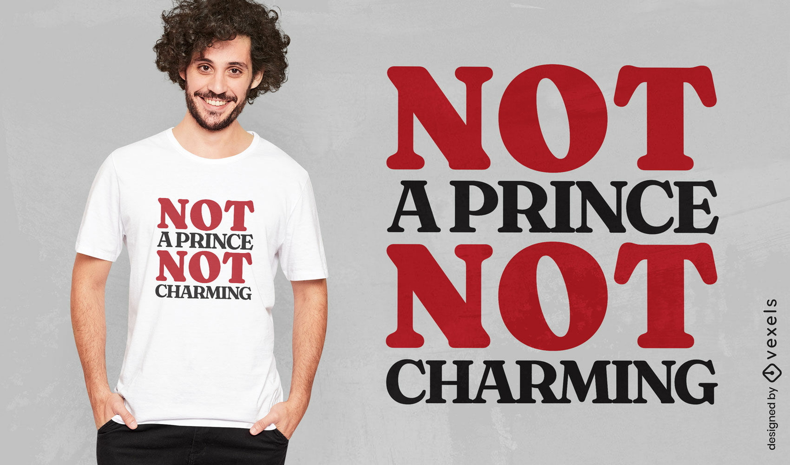 Não é um design de camiseta do príncipe encantado