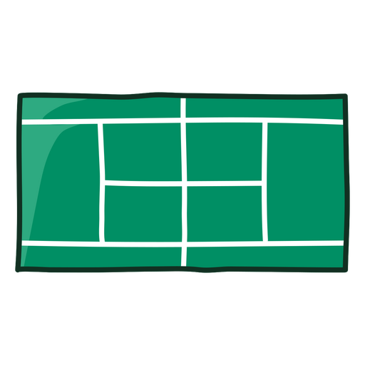 Tennisplatz-Doodle PNG-Design