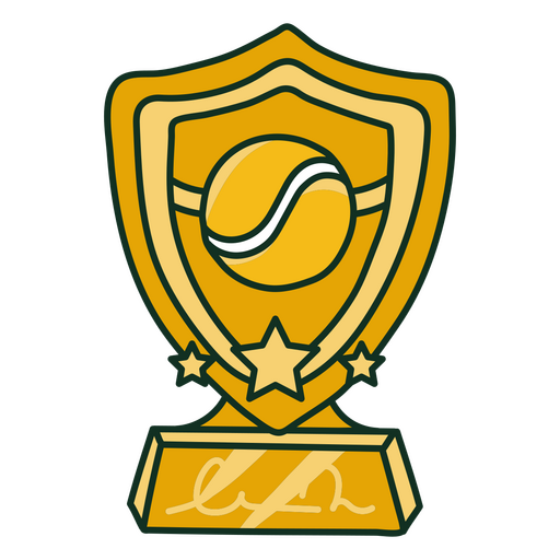 Doodle de trofeo de tenis Diseño PNG