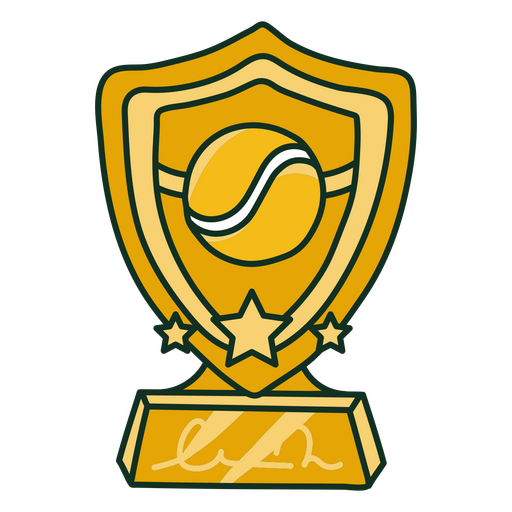 Tennis-Trophäen-Doodle PNG-Design