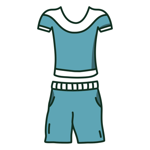 Doodle de uniforme masculino de tenis Diseño PNG