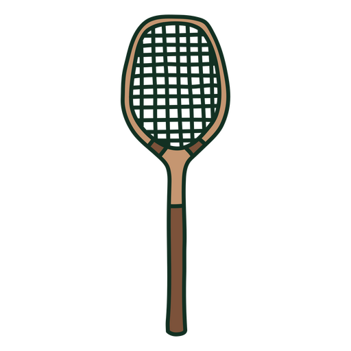 Doodle de raqueta de tenis Diseño PNG