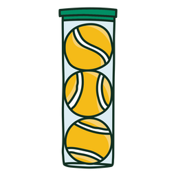 Garabato de bote de pelota de tenis Diseño PNG