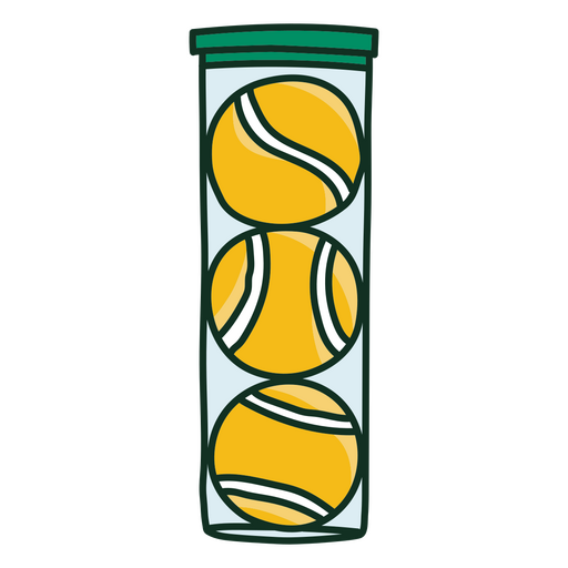 Tennis ball canister doodle PNG Design