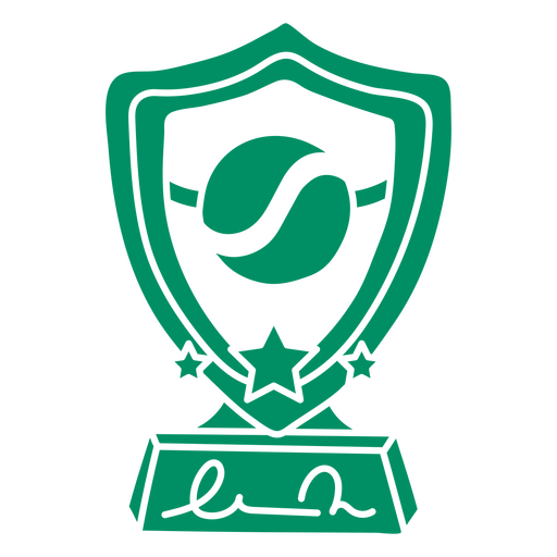 Tennis trophy cut-out doodle PNG Design