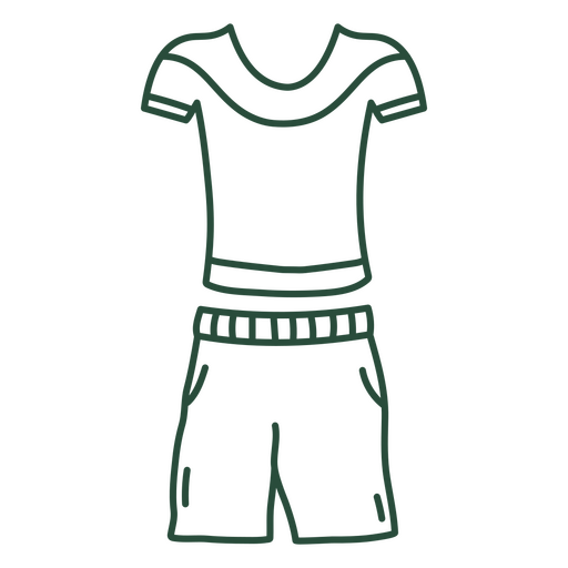 Contorno de traçado de uniforme masculino de tênis Desenho PNG