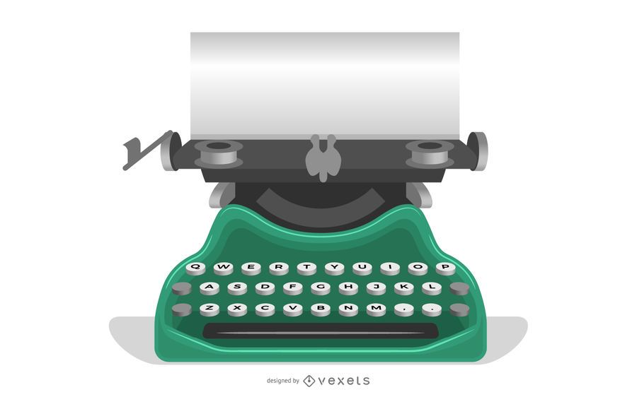 Vieja máquina de escribir con un papel Vieja máquina de escribir con un papel