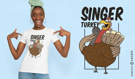 Singer turkey t-shirt design