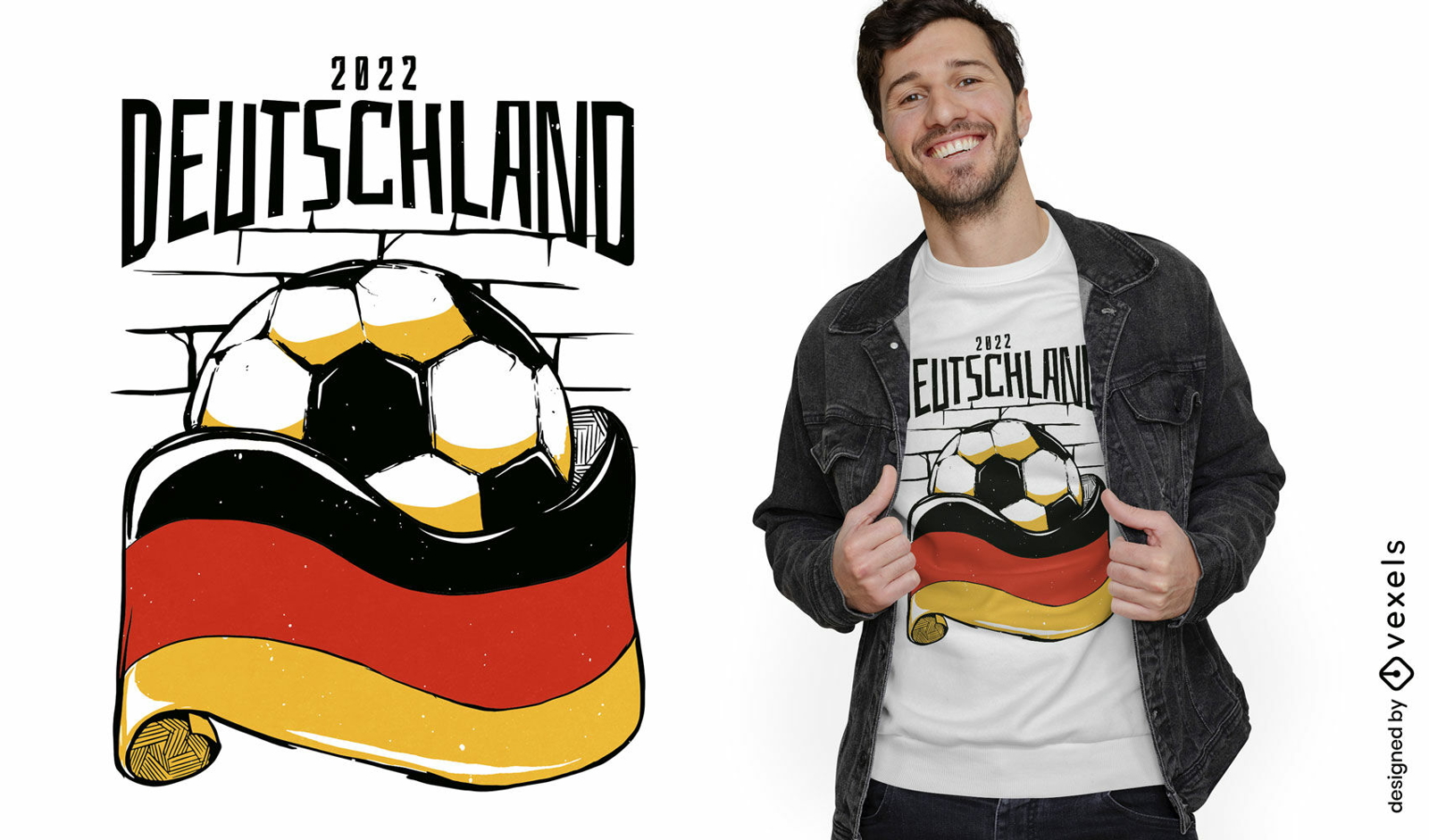 Dise?o de camiseta de f?tbol de Deutschland Alemania