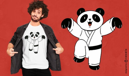 Karate panda t-shirt design