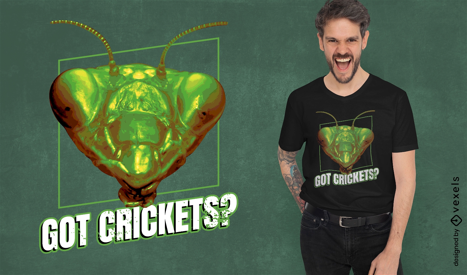 Praying mantis bug animal t-shirt psd