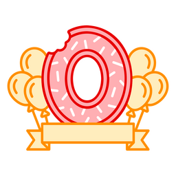 Birthday Decoration Featuring The Number 0 PNG SVG Design For T Shirts