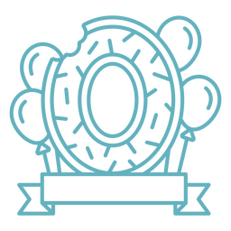 The number 0 featured in birthday decoration PNG Design