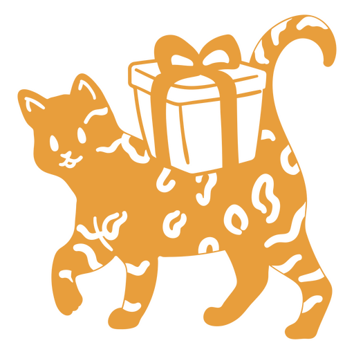 Cat Doodle ausgeschnitten Geschenk Geburtstag PNG-Design