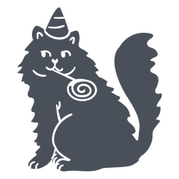 Cat Doodle Geburtstag Lutscher ausgeschnitten PNG-Design
