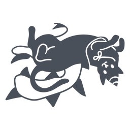 Cat Doodle ausgeschnittene Geburtstagsdeko PNG-Design Transparent PNG