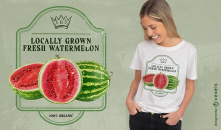 Wassermelone trägt Vintages T-Shirt psd Früchte