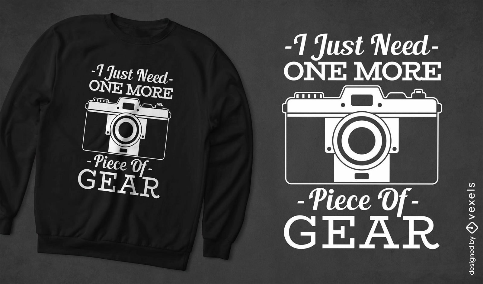 Design de camiseta de fotógrafo engraçado de equipamento de câmera
