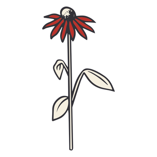 Flor do dia dos namorados com pétalas vermelhas Desenho PNG