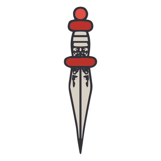 Dagger with red handle PNG Design
