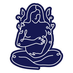 Silhueta recortada de uma futura mãe amorosa Desenho PNG