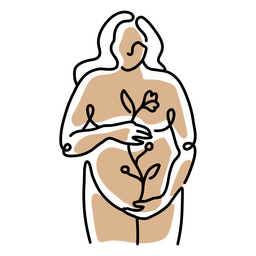 Loving pregnant mother PNG Design
