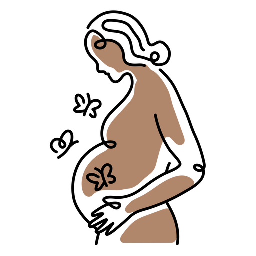 Liebevolle schwangere Mutter PNG-Design