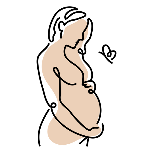 Mãe amorosa no tempo de maternidade Desenho PNG