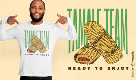 Design de camiseta de comida mexicana Tamale