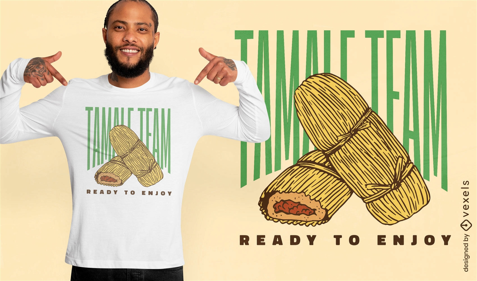 Tamale mexikanisches Lebensmittel-T-Shirt-Design