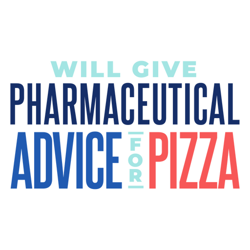 Dará consejos farmacéuticos para pizza. Diseño PNG