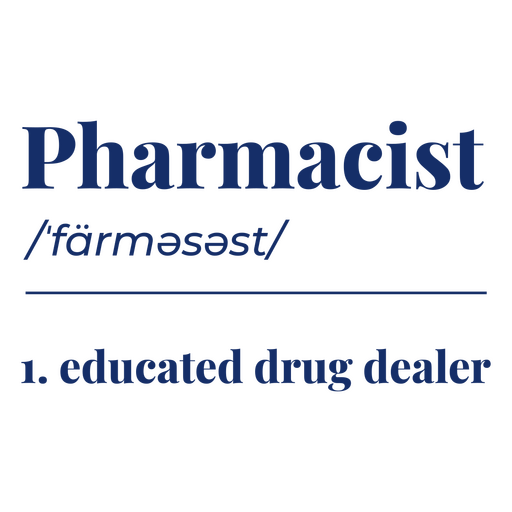 Pharmacist definition PNG Design