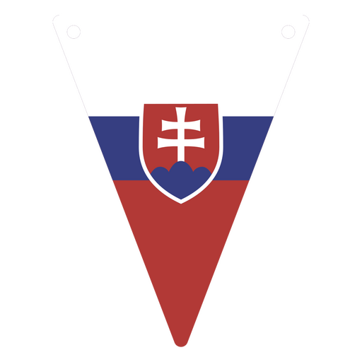 Bander?n triangular de Eslovaquia Diseño PNG