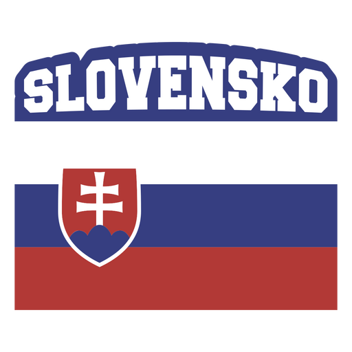 Slovakia's national flag PNG Design