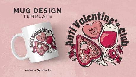 Anti Valentine's club mug design