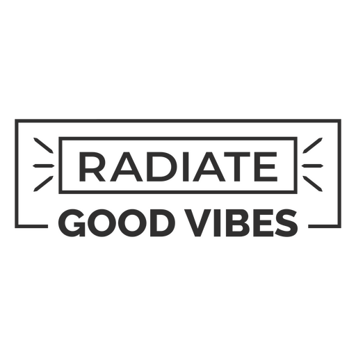 Letter board featuring the message Radiate good vibes PNG Design
