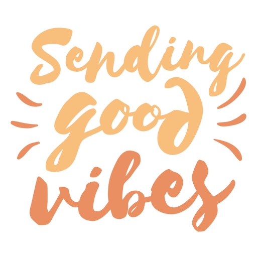 Schriftzugdesign mit dem Zitat ?Sending good vibes?. PNG-Design