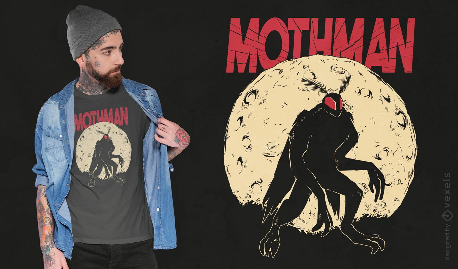 Moth creature halloween t-shirt design