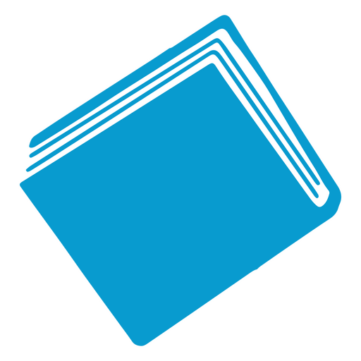 Ícone de livro na cor azul Desenho PNG