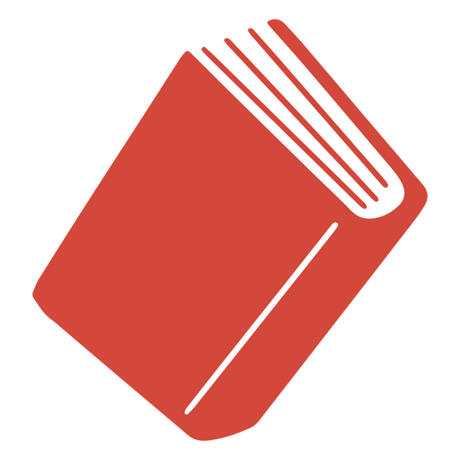 Ícone de livro na cor vermelha Desenho PNG