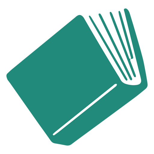 Ícone de livro na cor verde Desenho PNG